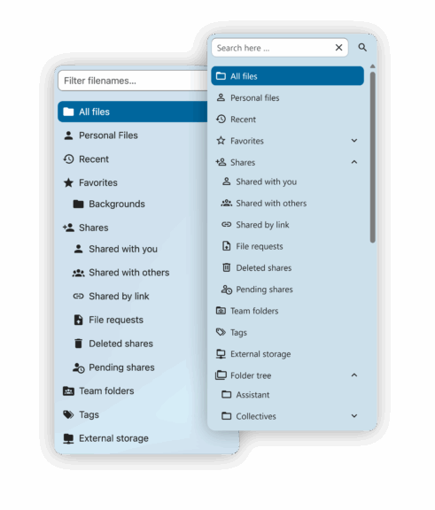 Nextcloud Hub Outline icons: before and after